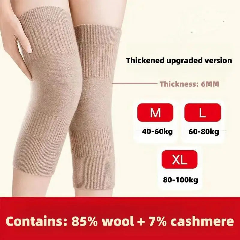 2PCS Unisex Winter Wool Knee Pads Support For Joint Pain, Tendonitis, And Arthritis - Suitable As Leg Sleeves For Arthritis Leg Warming in Advancing Age