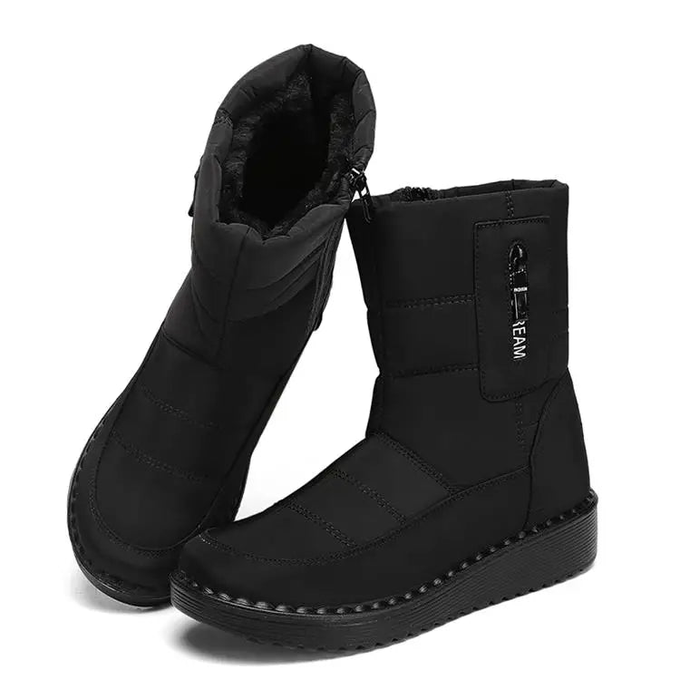 Boots Women Snow Plush Women's Boots Platform Women Shoes Casual Keep Warm Shoes Woman Flat Soft Winter Shoes Botas Mujer