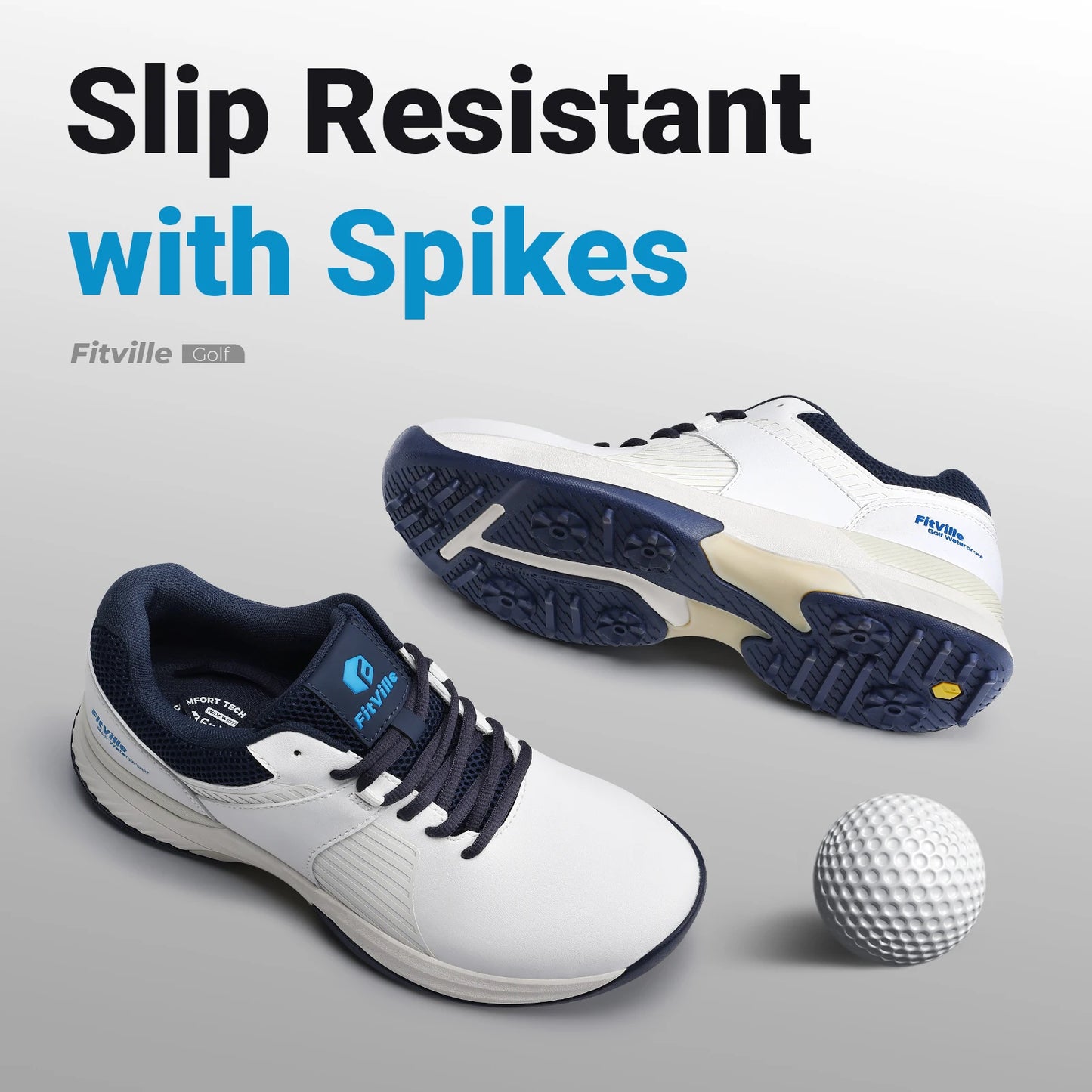 Men's Golf Shoes Non-Slip Wear-Resistant Comfortable Professional Sports Sneakers for Swollen Feet Relieves Toe Pain