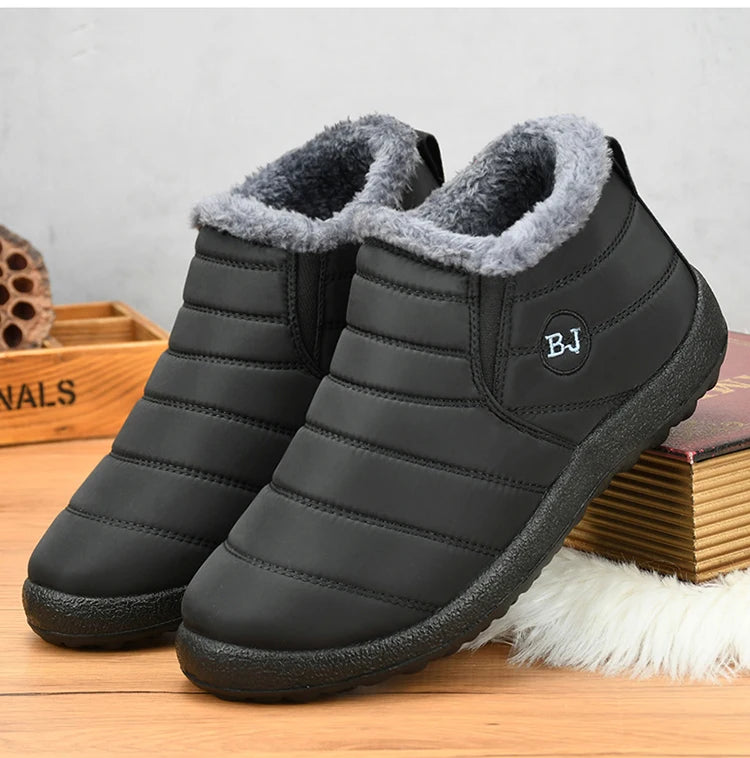 Unisex Snow Warm Boots  Slip-On Winter Shoes Fashion Shoes Waterproof Ankle Work Boots For Men & Women