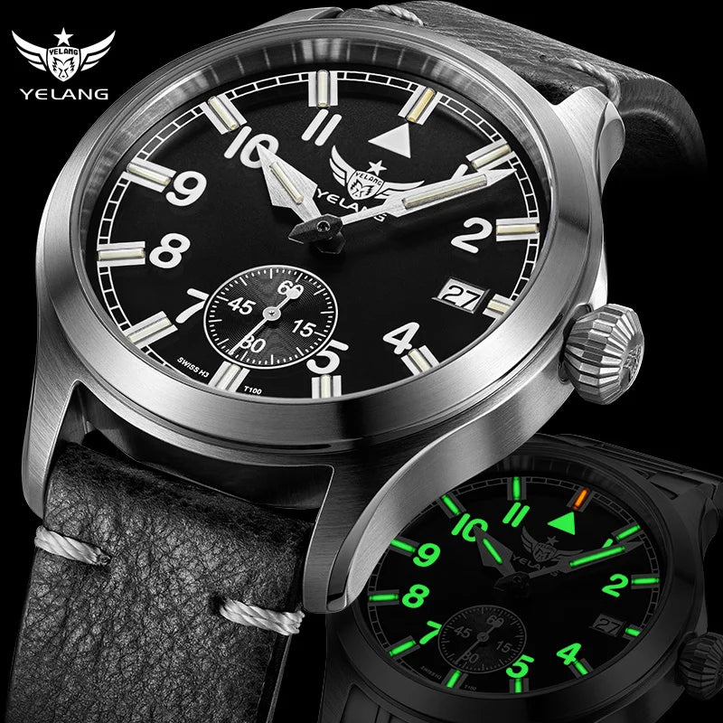 Yelang V1023 Men Watch Japanese VL58 Movement Casual Men's Quartz Watch 10ATM 100m Waterproof Luminous Sports Watch Sapphire
