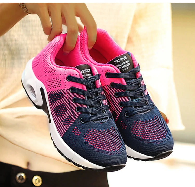 Fashion Women Sneakers Lace Up Women's Sneakers Plus Size Platform Shoes Soft Breathable Zapatillas Mujer Female Footwear