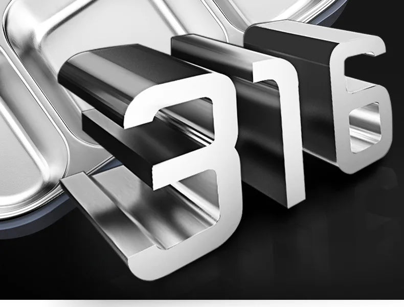 316 Stainless Steel FoodGrade Extra-Large Insulated Airtight Lunch Box - Microwave Safe Container for Office Workers & Students