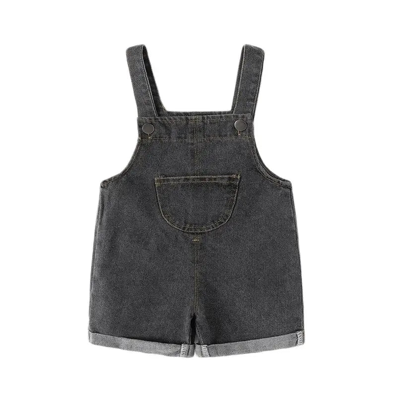 Children's Clothes Baby Girls Boys Overalls Solid Brief Style Toddler Denim Kids Jumpsuits 9M-5Y Unisex