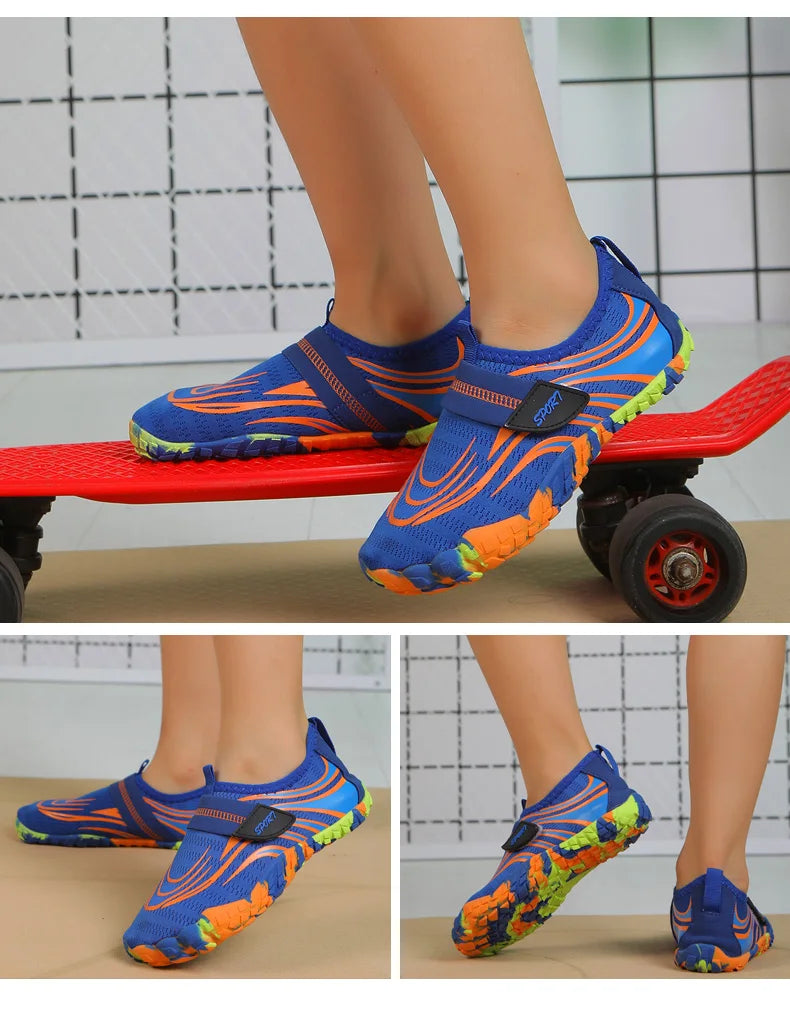 Kinderen op blote voeten waterschoenen voor kinderen Ademende, snel drogende sportschoenen Ideaal voor het strand Antislip voor brede voeten