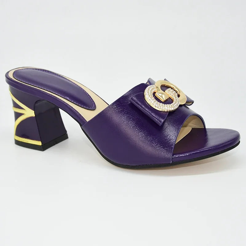 Designer Shoes Women Luxury 2025 Elegant Crystal Women Shoes Italian Women Wedding with Rhinestone Nigerian Party Wedding Pumps