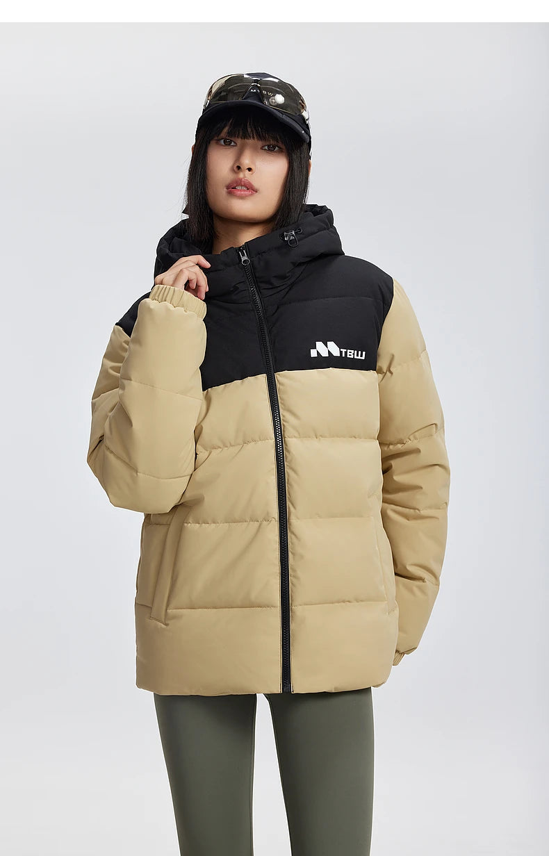 Unisex Winter Hooded Soft Cotton Padded Coat, Drawstring Warm Outerwear Jacket For Men & Women