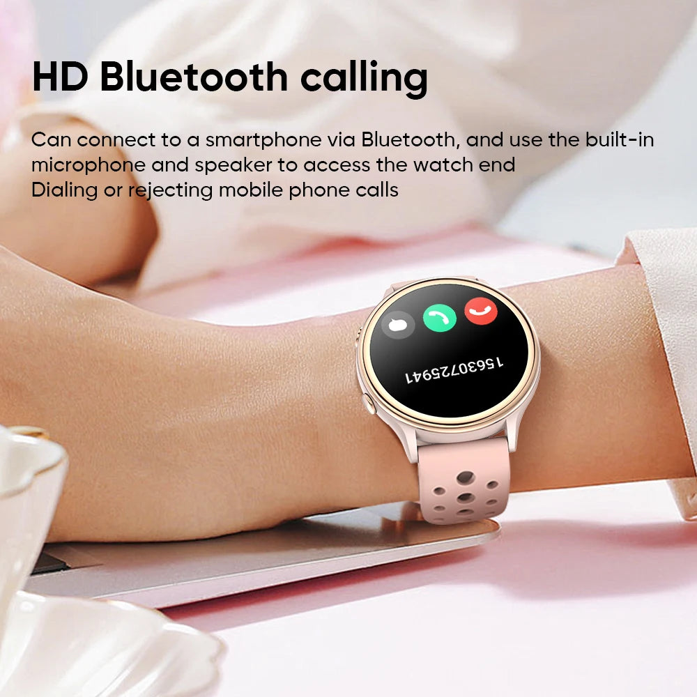2025 Mini Smart Watch Dames 1,27-inch 360*360 AMOLED HD-scherm IP68 Waterdicht Hartslag Bloedzuurstof Smartwatch - Compatibel met HUAWEI IOS