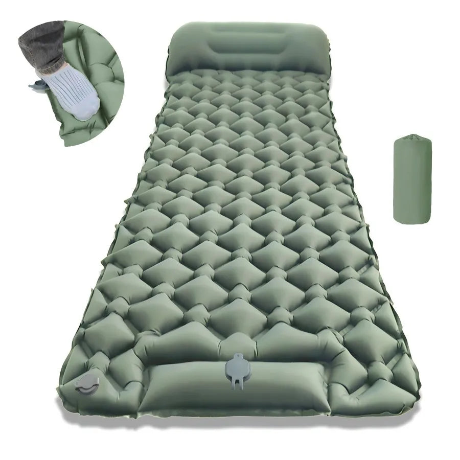 New Single Inflatable Mattress - Connectable, Lightweight & Portable for Camping, Travel, Home Use - Fast Shipping!