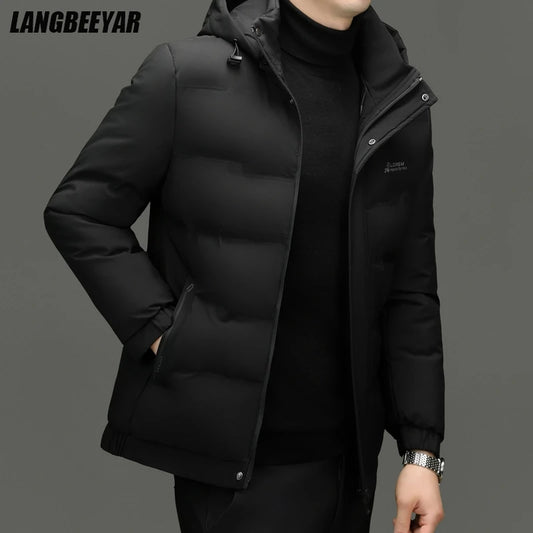 Men's Top Grade Designer Winter Brand Parka Jacket Casual Fashion Windbreaker Hooded Thick Bubble Male Coats