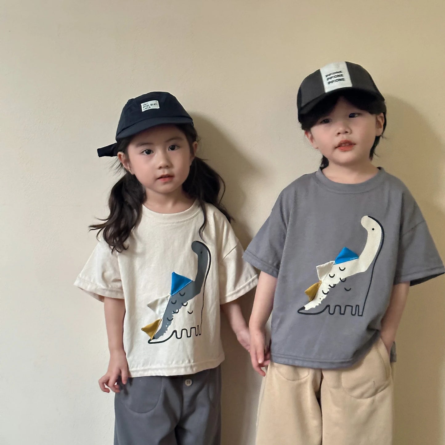 Kids Clothes Boys Dinosaur T-Shirts Summer Girls Tee Cotton Boys Half Sleeve Shirt 2-7Y Unisex