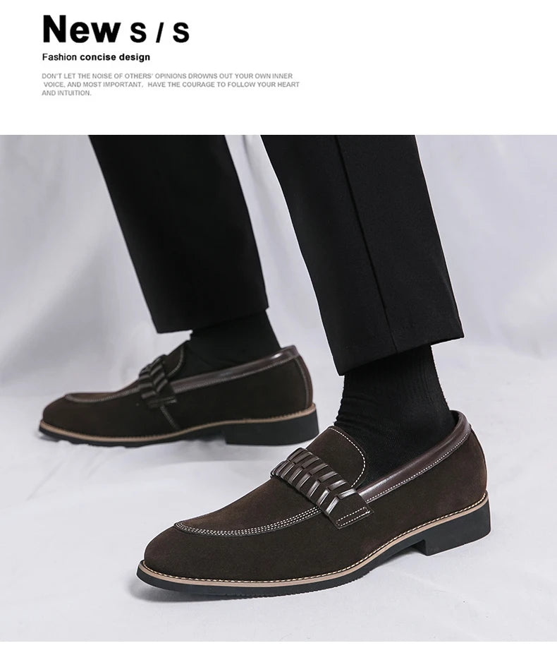 Formal Dress Oxford Shoes Men Green Suede Leather Male Business Formal Suit Shoes Over Size 38-48 Adult Leisure Walking Shoes