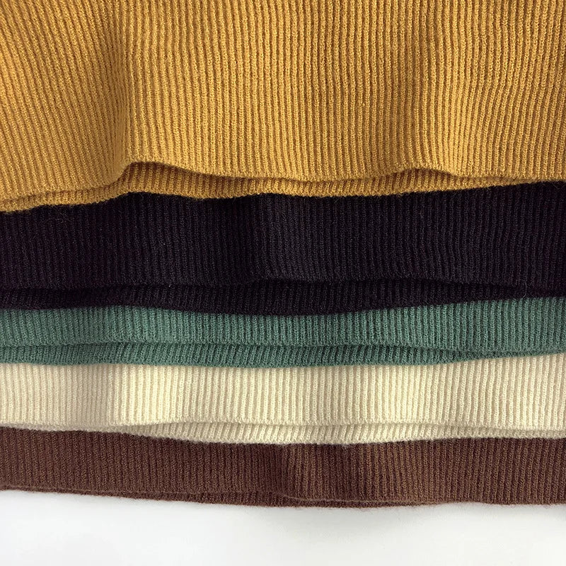 Kindertruien Halve coltrui Meisjes basistruien 5 kleuren Meisjes jongens gebreide trui 1-6 jaar Unisex