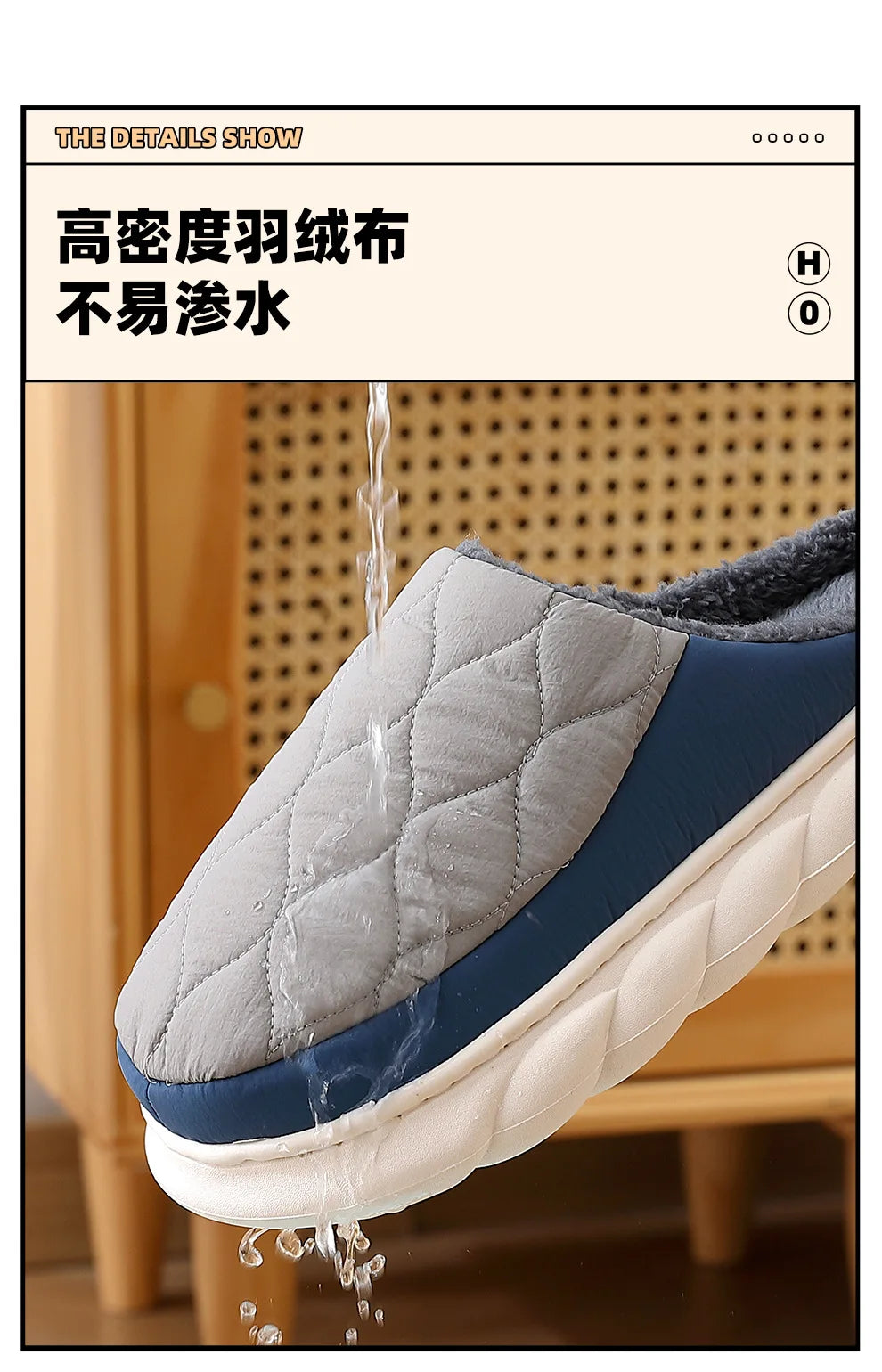 Men's Fur Fluffy Winter Warm Plush Slippers For Indoor and Outdoor Use Anti-Slip Cotton Fuzzy Shoes