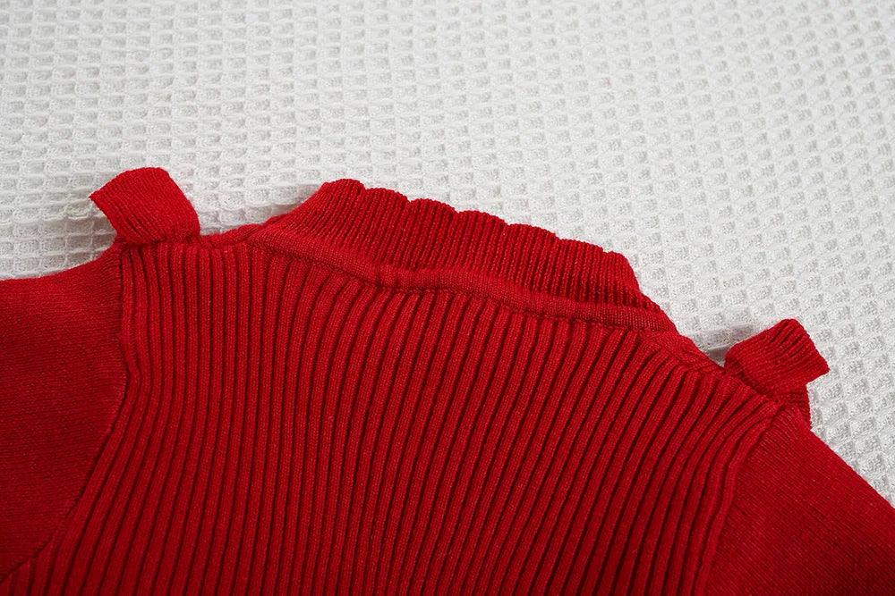 Autumn Kids Knit Dress Cute Solid Colour Girls Sweater Thin Children Clothes Baby Princess Dress 9M-5T Girls