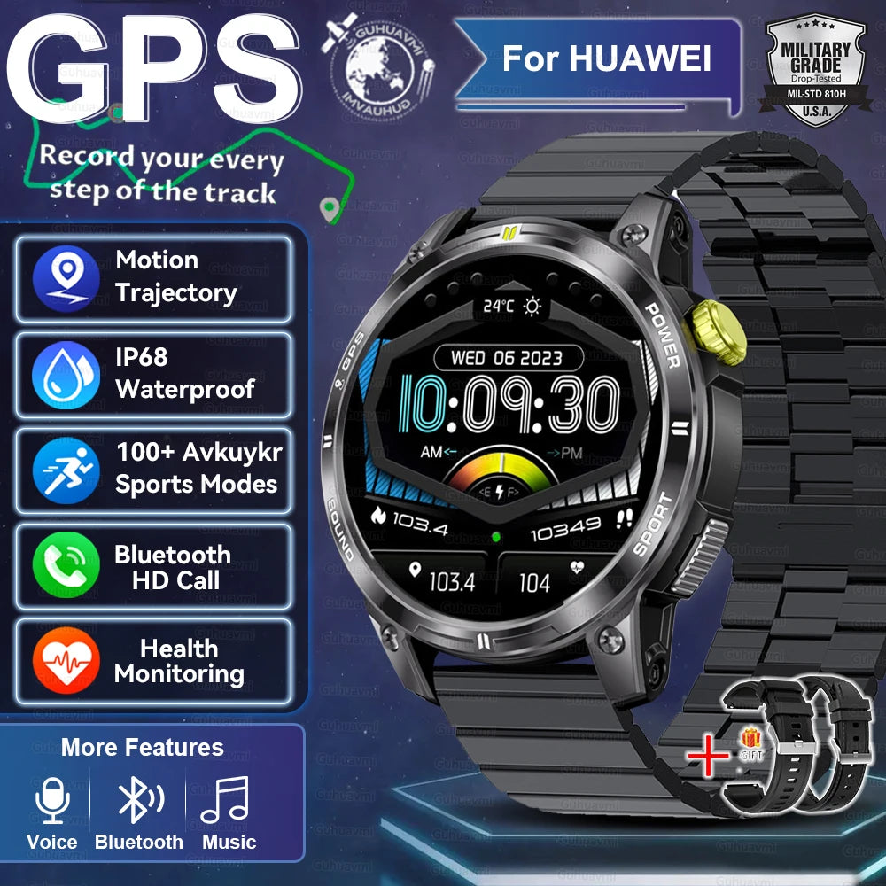 2025 Nieuwe GPS Sport Smart Watch Mannen Waterdichte Fitness Tracker Bluetooth Call 400MAH Batterij Armband Smartwatch Voor Vrouwen - Compatibel met Xiaomi IOS