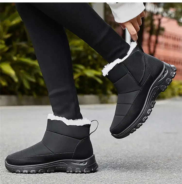 Snow Women's Boots Plush Women Shoes Platform Shoes Women Solid Mid Women's High Boots Fashion Winter Ladies Boots Botas Mujer