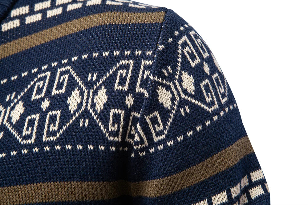 Men's Autumn High Quality Stand Collar Jacket Warm Winter Cotton Coat for Men Ethnic Patterns Casual Male Outerwear