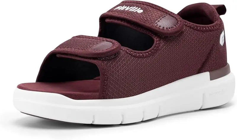 Women's Diabetic Wide Sandals With Arch Support Adjustable Straps Lightweight Casual Ladies Flat Shoes