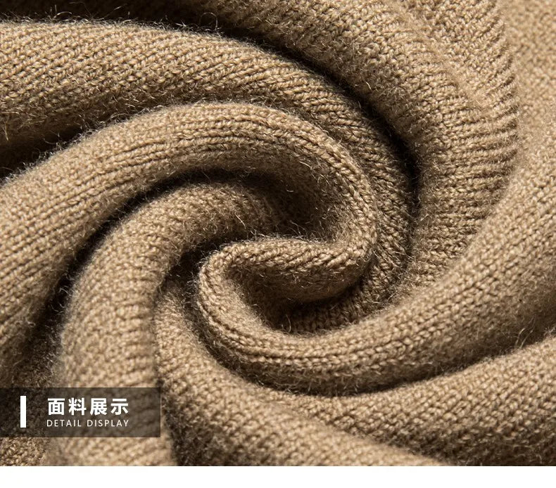 Men's High-End Woollen Striped Designer Knitted Pullover Sweater, Casual Trendy Korean Brand, and Male Jumpers