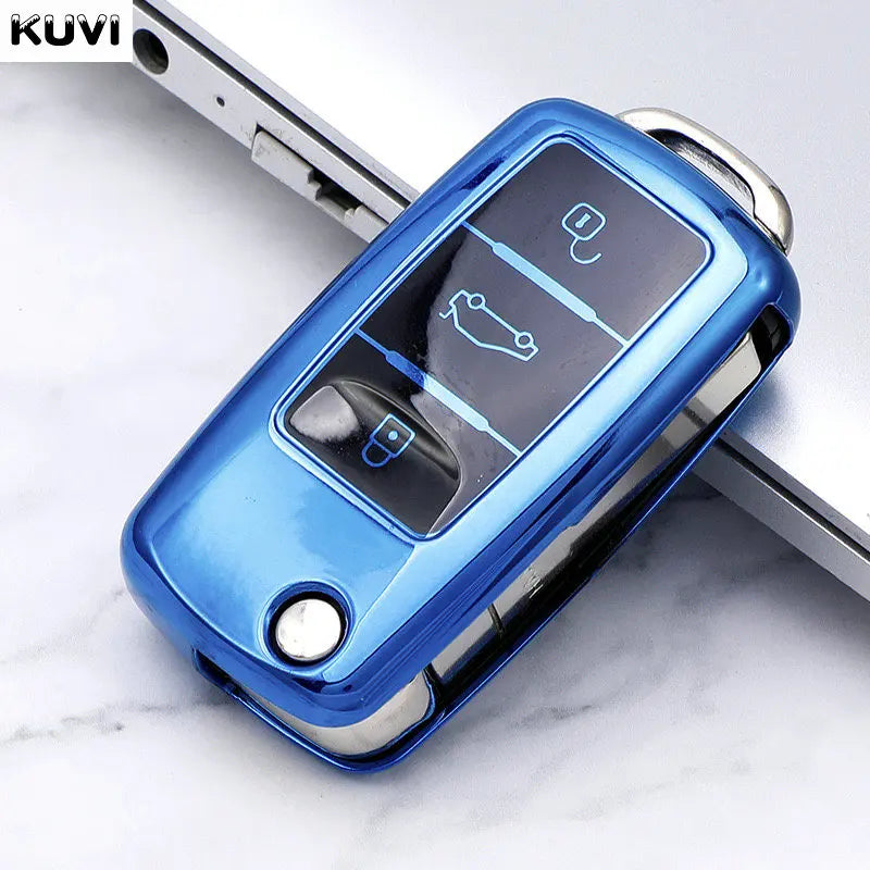 TPU Car Key Case Cover for VW Volkswagen Polo Tiguan Passat B5 B6 B7 Golf 4 5 6 MK6 Jetta Lavida Skoda Octavia Seat Leon Altea