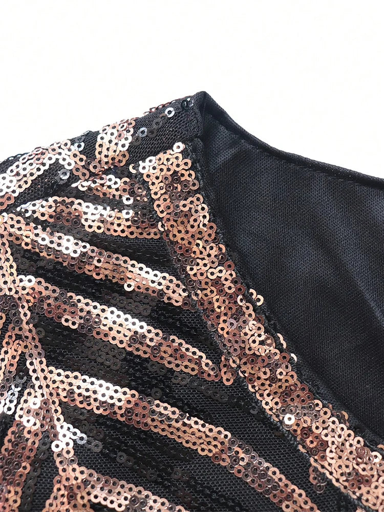 GIGI MABEL Plus Size Women's Elegant Luxury Sparkly Abayas Long Dress Spring Sequin Formal Party Evening Dresses