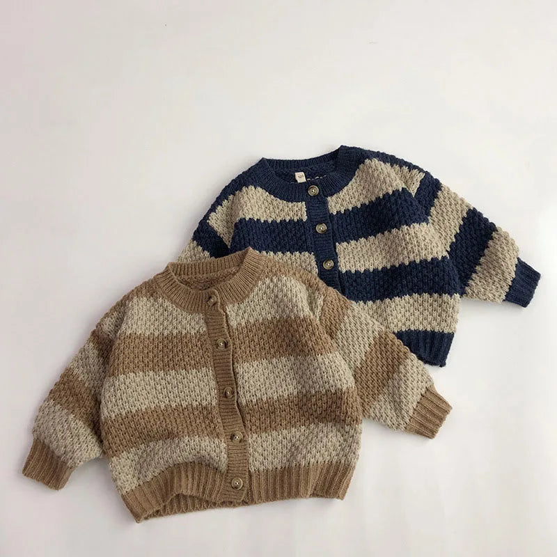 Kids Sweaters Fashion Boys Knit Cardigans Girls Sweater Coat 1-6Y Unisex