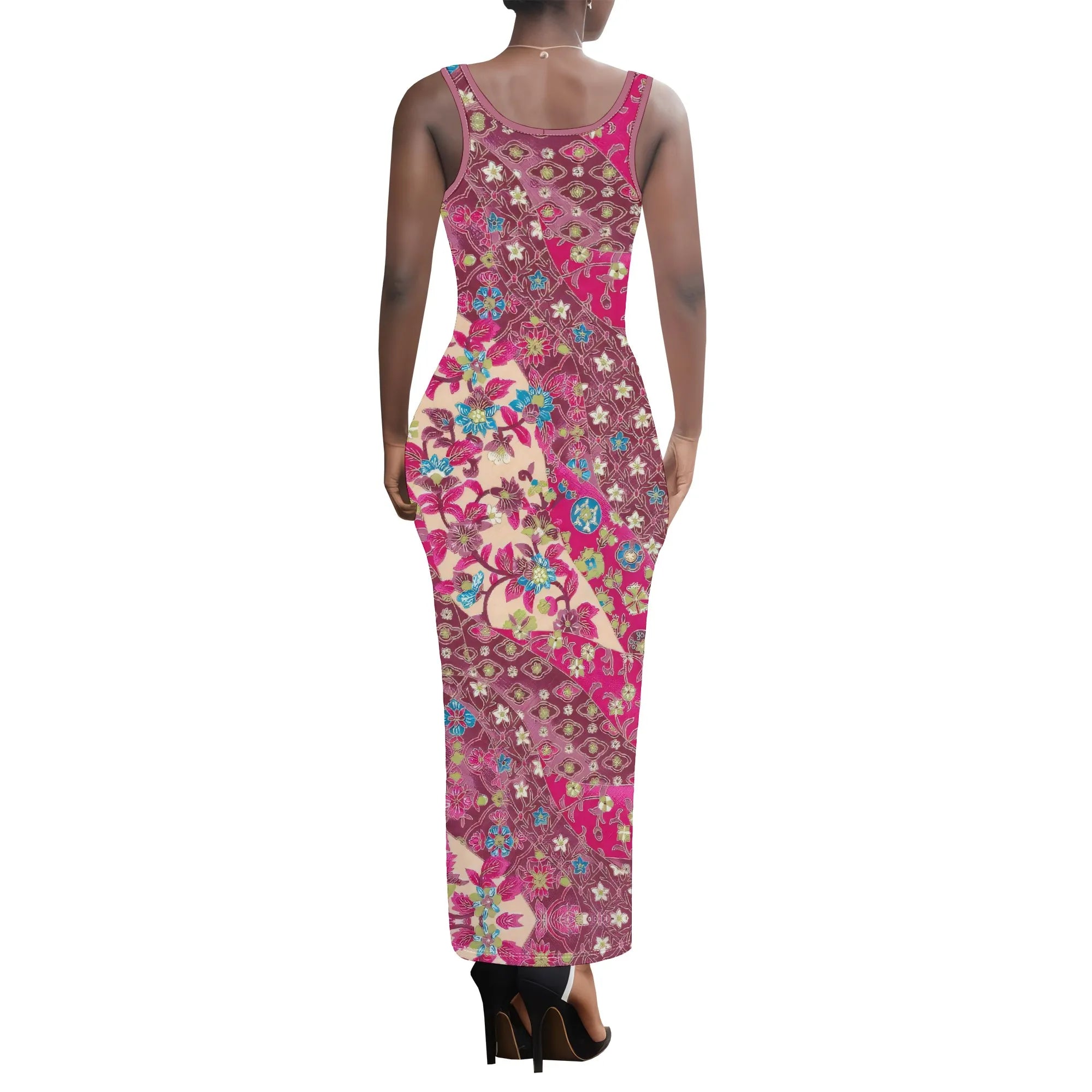 Women's Purple Polka Dot Sleeveless Printed Dress Polyester A-Line Midi Evening Winter Elegant Fit