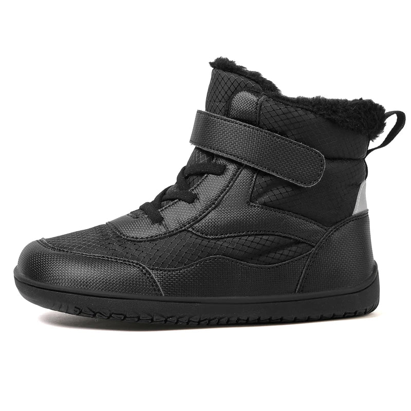 Kids Wide Toe Barefoot Snow Boots Cozy Warm Stylish Winter Minimalist Sneakers for Boys Girls Perfect for Toddlers to Big Kids