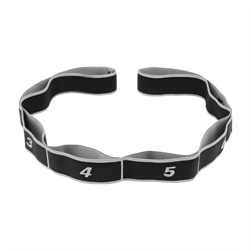 8 Section Style Dance Resistance Band Yoga Stretching Pilates Fitness Digital Elasticity Elastic Stretch Training Tension Belt