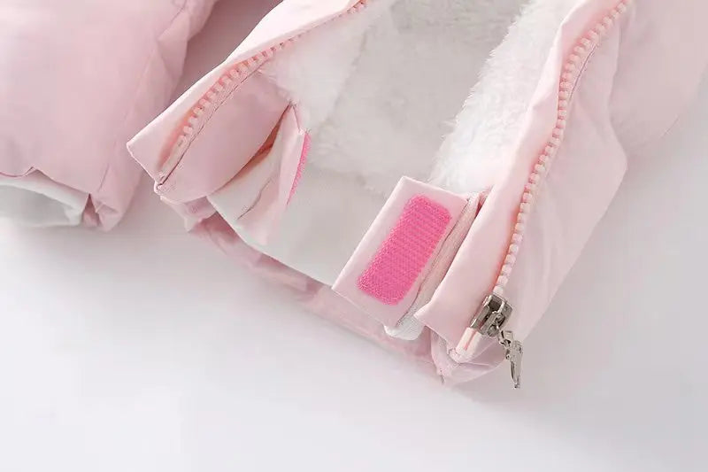 Winter Baby Rompers  Fur Lining Boys Jumpsuits Warm Fleece Padded Toddler Snowsuit Infant Outfit