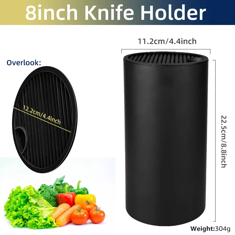 8.8inch Knife Holder Stand for Kitchen Chef Ceramic Knife Inserted Plastic Knives Block Storage Tank Holder Kitchen Accessories