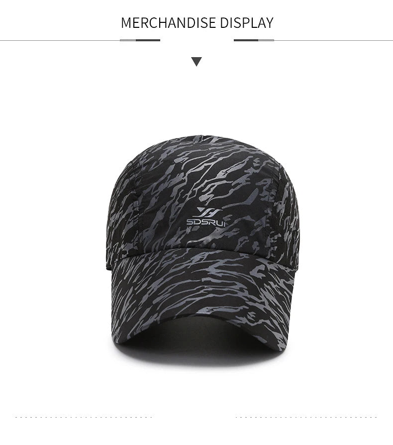 Summer Quick Drying Breathable Thin Women Men's Baseball Cap Outdoor Sports Fishing Travel Cycling Climbing Sun Hat A220