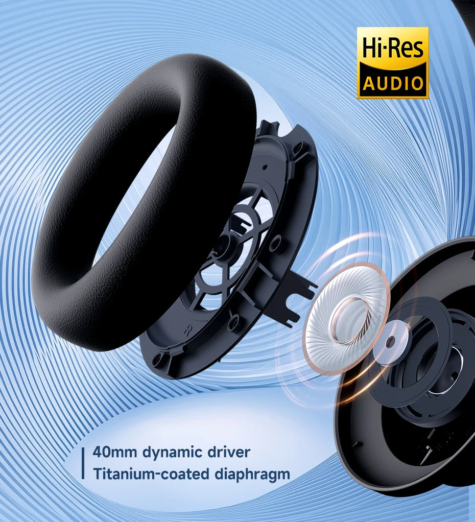 Edifier H9 Active Noise Cancelling Wireless Headphones Bluetooth 5.4 Headset Hi-Res Audio 75H Battery Life Foldable Design