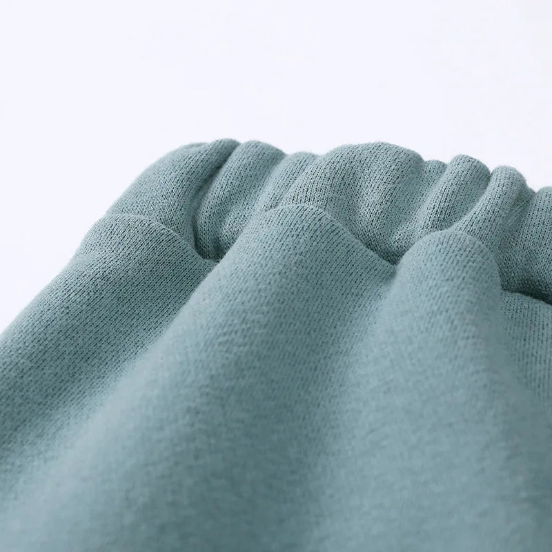 Baby Children's Fleece Lining Hoodies Set Spring Autumn Boys Sports Clothes 2PCS Girls Turtleneck Pullover Casual Suit 1-6Y Unisex