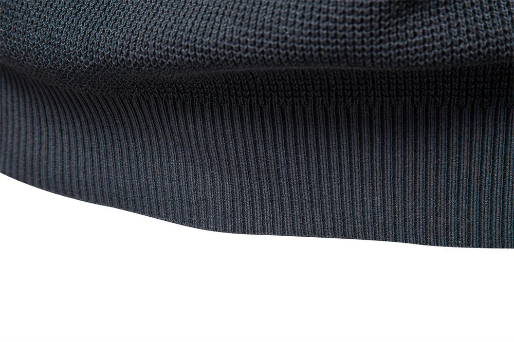 2025 Men's Henley Collar Polo Shirt Solid Colour Long Sleeve Premium Brand Design For Men