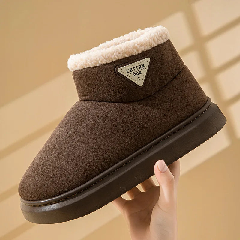 Women's Winter Warm Furry Snow Boots With Soft Plush Cosy Cotton Soft Bottom and Non-Slip Comfort Suitable For Home and Outdoor Use Ladies Shoes