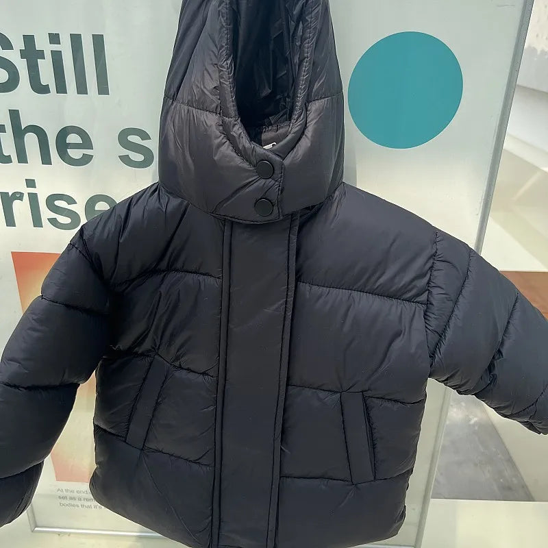 Winter Kids Parkas Korean Style Girls Boys Fur Coat Hoodie Boys Thicken Outerwear 7T Unisex
