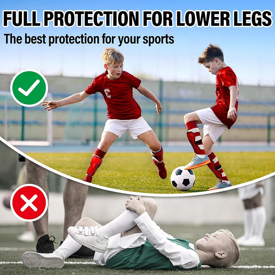 Loogdeel Youth & Adult Shin Guards – Protective Football Shin Pads for Kids & Men/Women Soccer Training & Matches