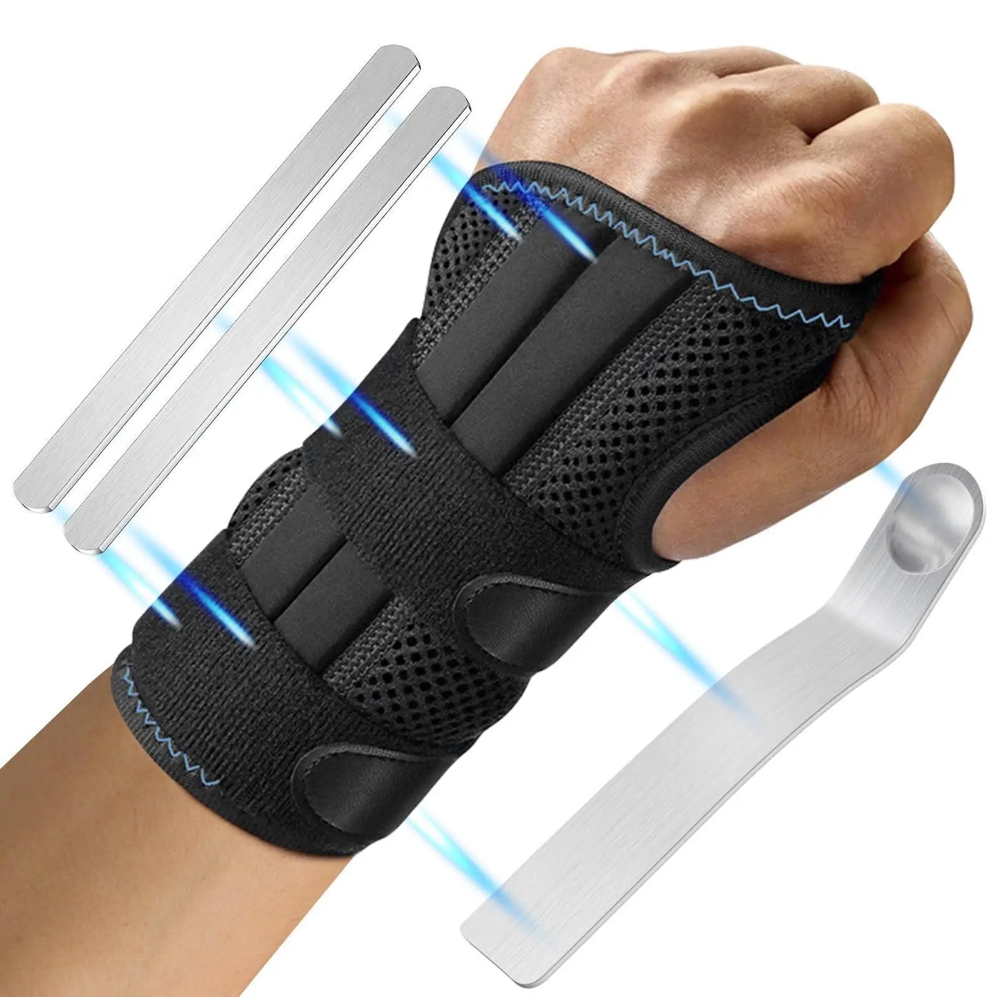 1 stuks verstelbare polsband polsondersteuning polsbrace sport linker- en rechterhand polsondersteuning voor fitness, gewichtheffen en pijnverlichting