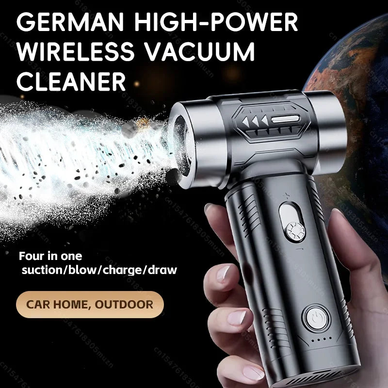 Wireless Turbo Air Blower & Handheld Vacuum Cleaner – Portable Brushless Mini Jet Fan for Car, Home & Electronics Cleaning