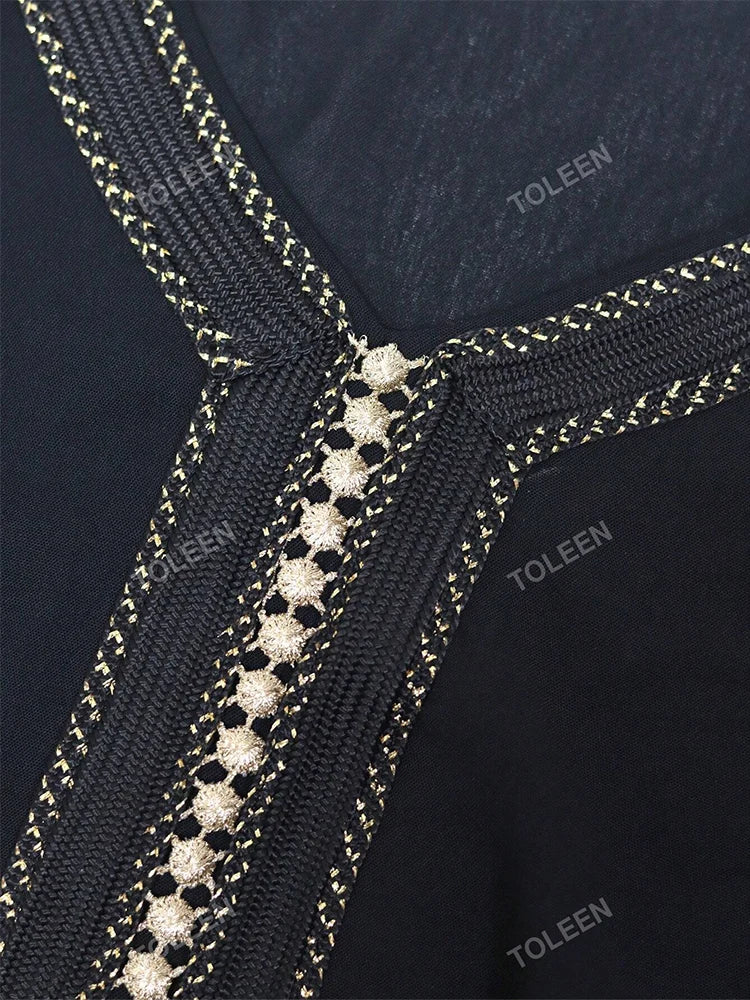 Women's Plus Size Elegant Sequin Water Soluble Lace Decorated Long Flare Sleeve Coat With Matching Dresses For Spring/Summer