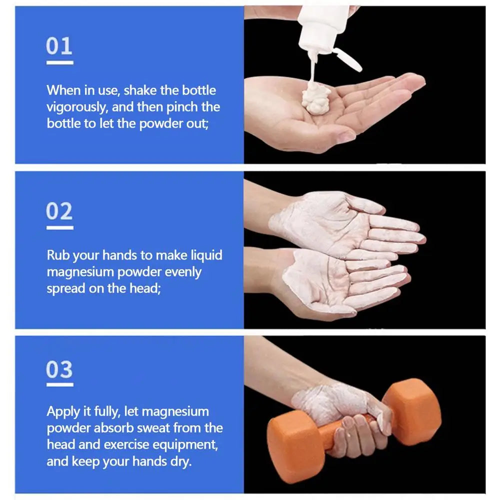 30/50/100ml Liquid Chalk Sports Magnesium Powder - Grip Anti Slip Lifting Cream For Weightlifting, Climbing & Gym Sport