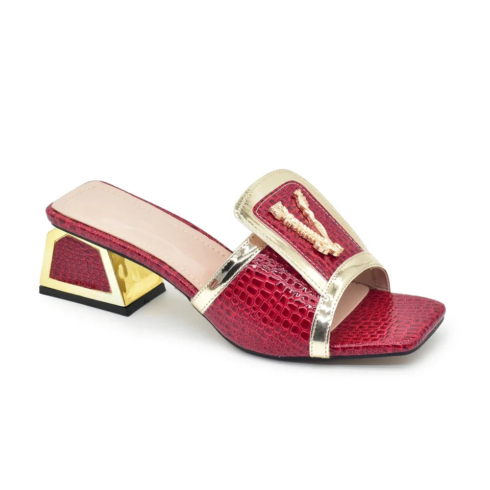 Nigerian Women Open Toe Party Pumps Designer Luxury Shoes and Sandals With High Heels for Wedding