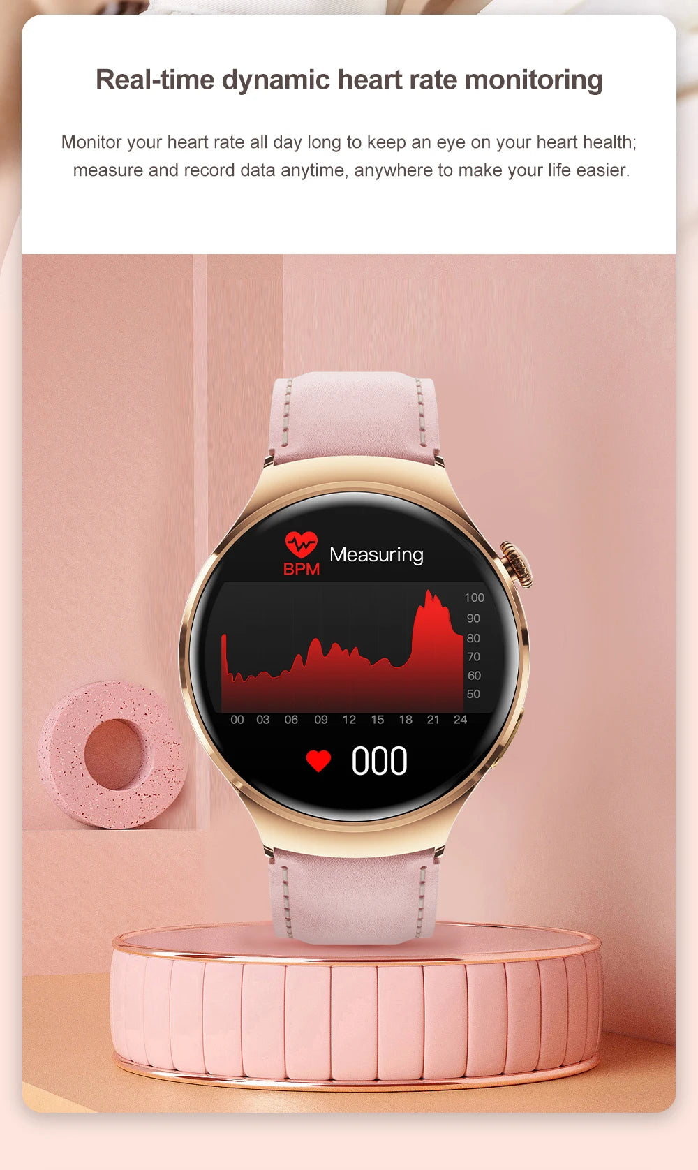 2025 New Lady's Fashion Smart Watch AMOLED HD Screen GPS Sport Heart Rate Bluetooth Call Waterproof Outdoor Smartwatch For Women