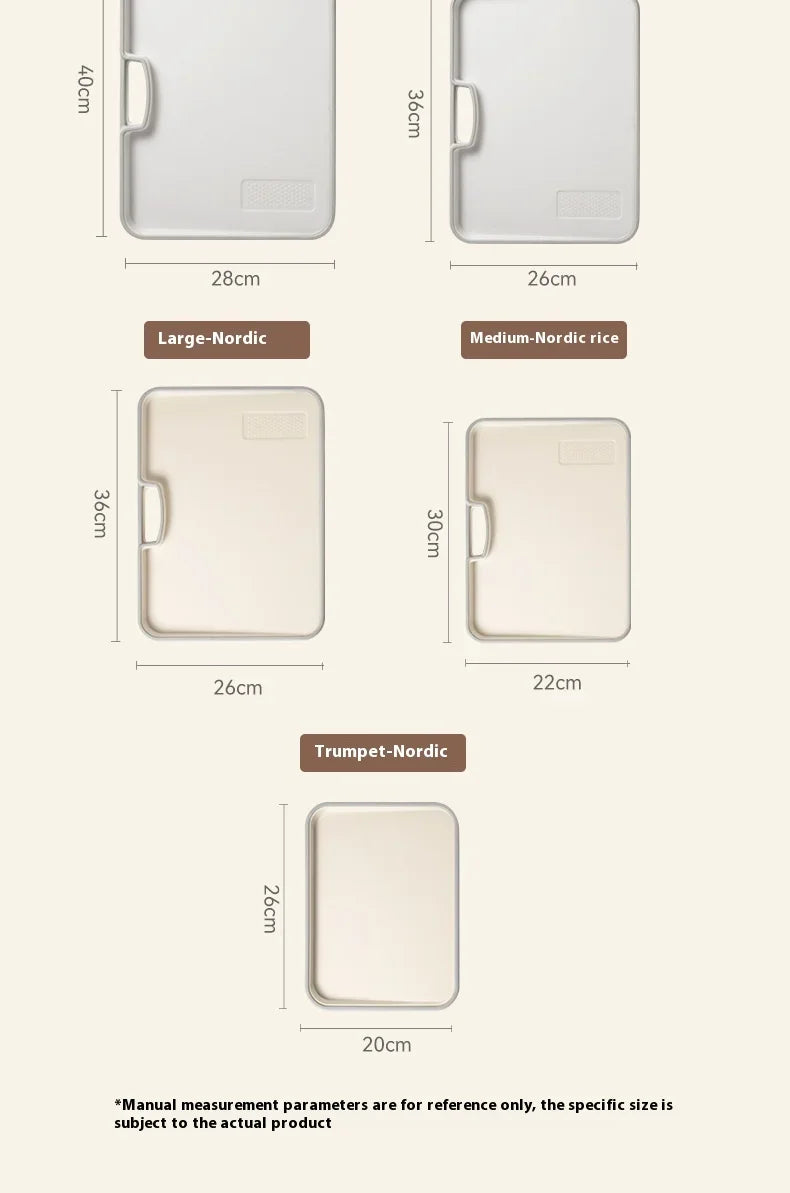 Double-Sided PP Cutting Board - Mold Proof/Antibacterial, BPA Free - Non-Slip/Dishwasher Safe for Veggies/Meat