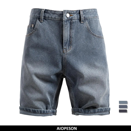 Men's Retro Denim Cotton Blend Shorts Vintage Multi-Pocket Shorts Solid Colour Casual Streetwear Daily Shorts