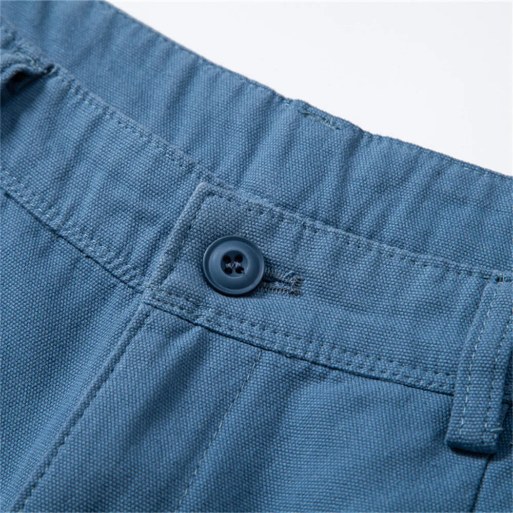 2025 Men's 5-Inch Casual Shorts 100% Cotton Solid Elastic Waist Summer Comfy Beach Business Social Multi Colours