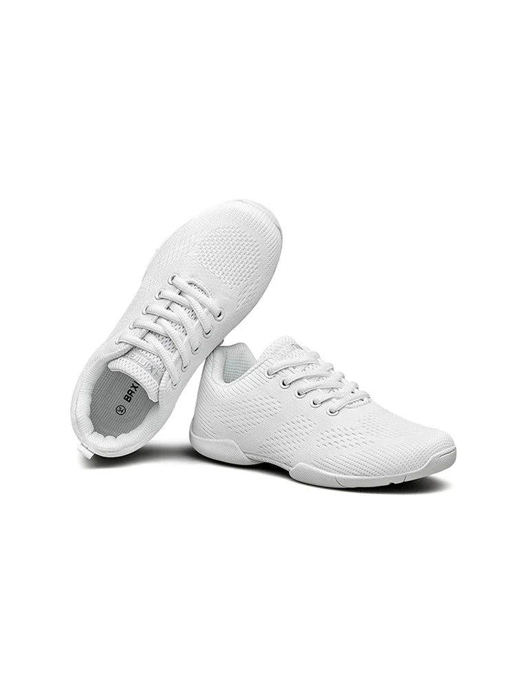 White Cheerleading Dancing Sneakers for Youth Girls Lightweight Perfect for Athletic Training Tennis Walking and Cheer