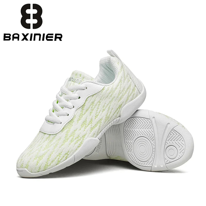 White Cheerleading Dancing Sneakers for Youth Girls Lightweight Perfect for Athletic Training Tennis Walking and Cheer